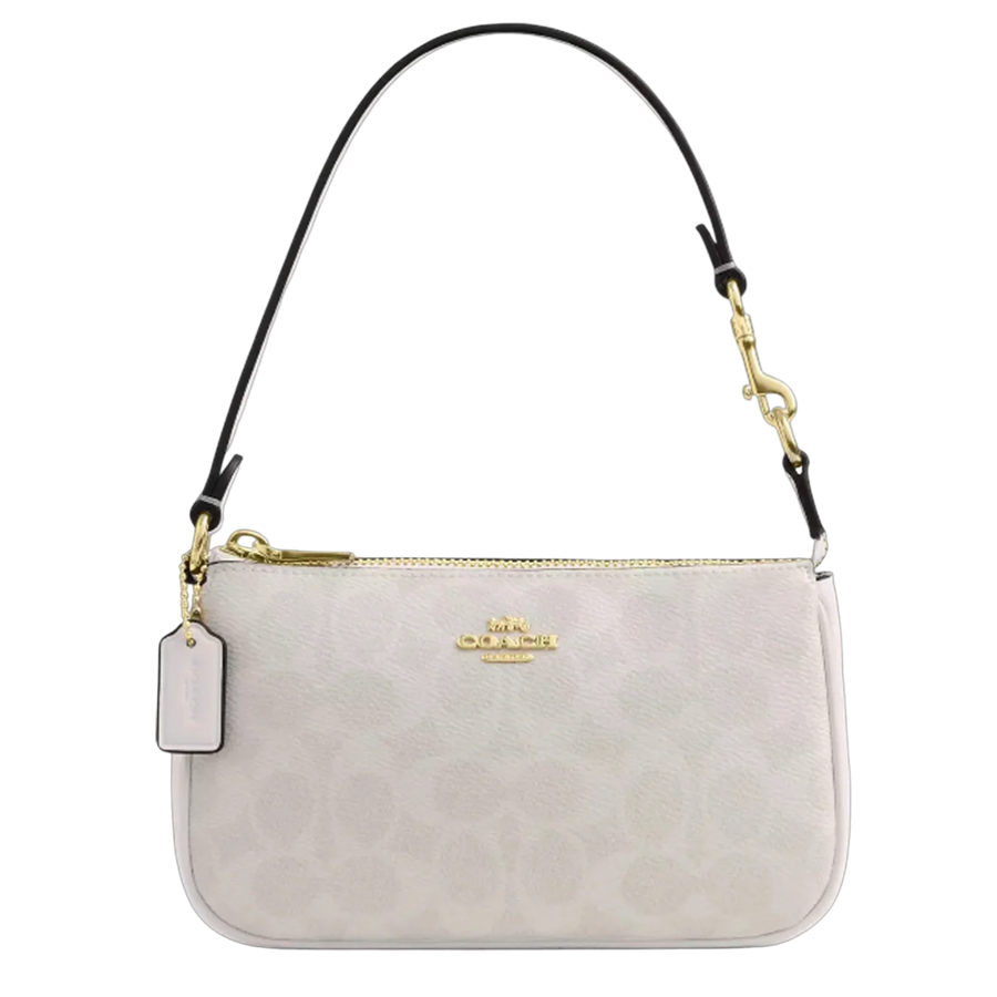 COACH Nolita 19 In Signature Canvas Gold/White/Chalk