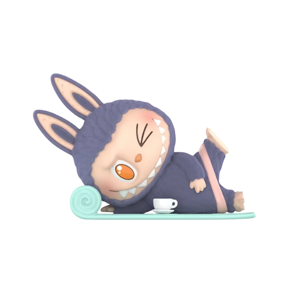 Pop Mart THE MONSTERS Labubu Lazy Yoga Series Americano Figure