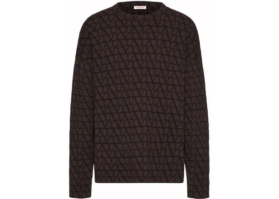 Valentino Allover Logo Knitwear Brown
