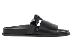 Valentino Garavani Rockstud Leather Sandals Black