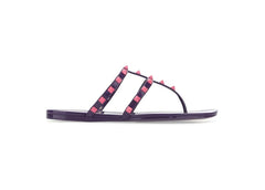 Valentino Garavani Rockstud Slip-On Sandals Purple Pink (Women's)