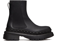 Valentino M-Way Rockstud Beatle Boots Black