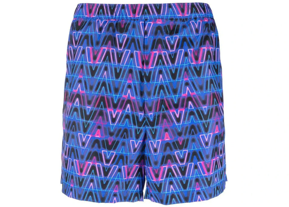 Valentino Neon V Swimshort Blue