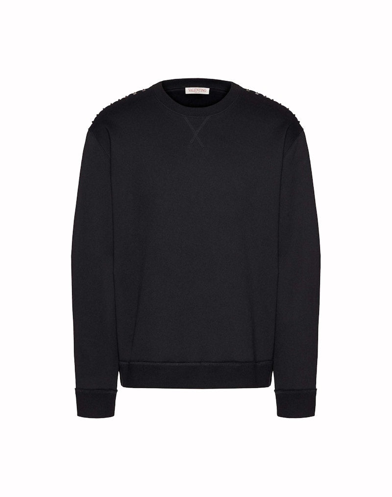 Valentino Stud Crewneck Sweatshirt Black