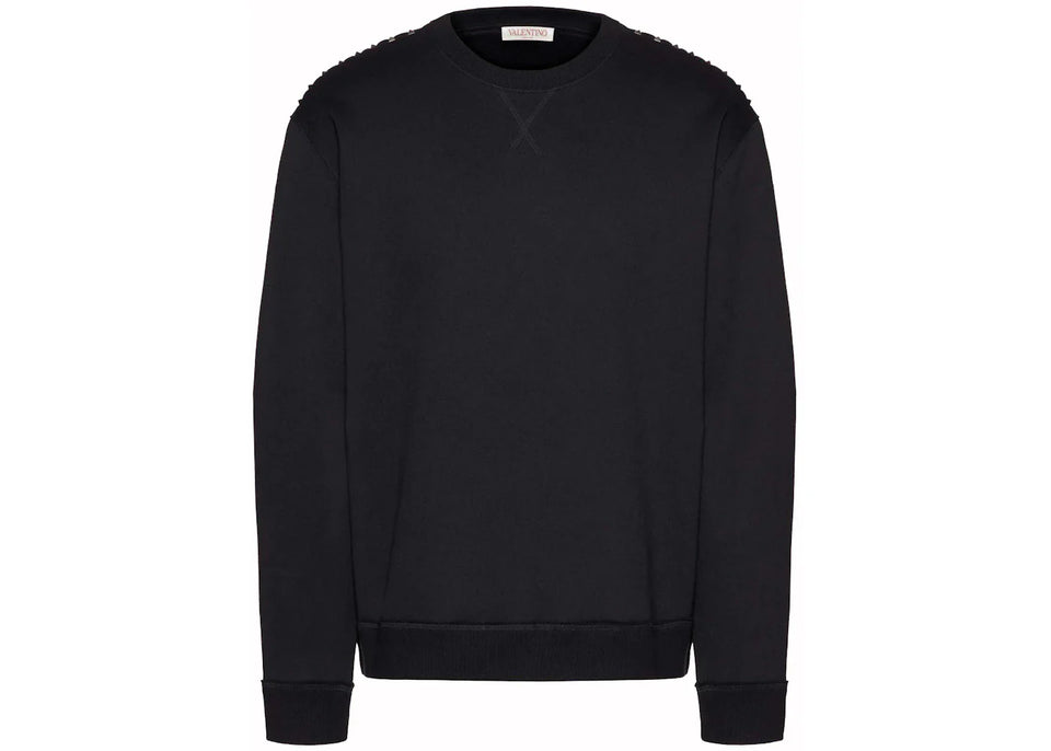 Valentino Stud Crewneck Sweatshirt Black
