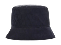 Valentino Toile Iconographe Reversible Bucket Hat with Pouch Pocket Navy