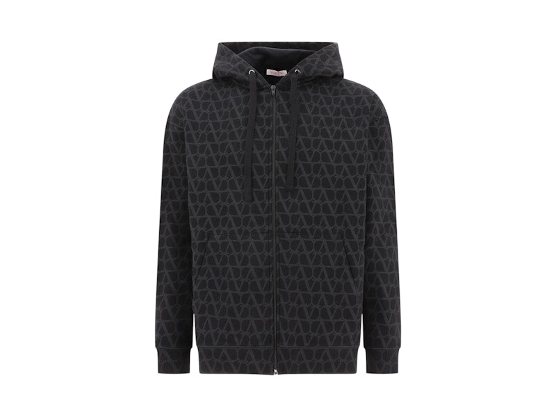 Valentino Toile Iconographe Zip Hoodie Navy