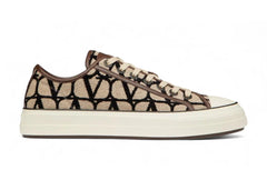 Valentino Totaloop Vlogo Low Top Sneakers Beige Black