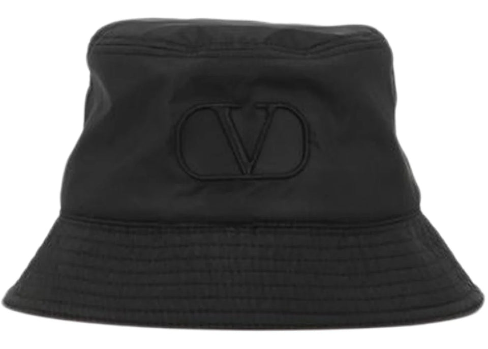 Valentino V Logo Bucket Hat Black