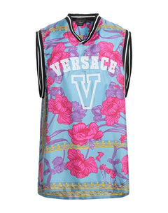 Versace 78 Jersey Tank Top Pastel Blue/Multi