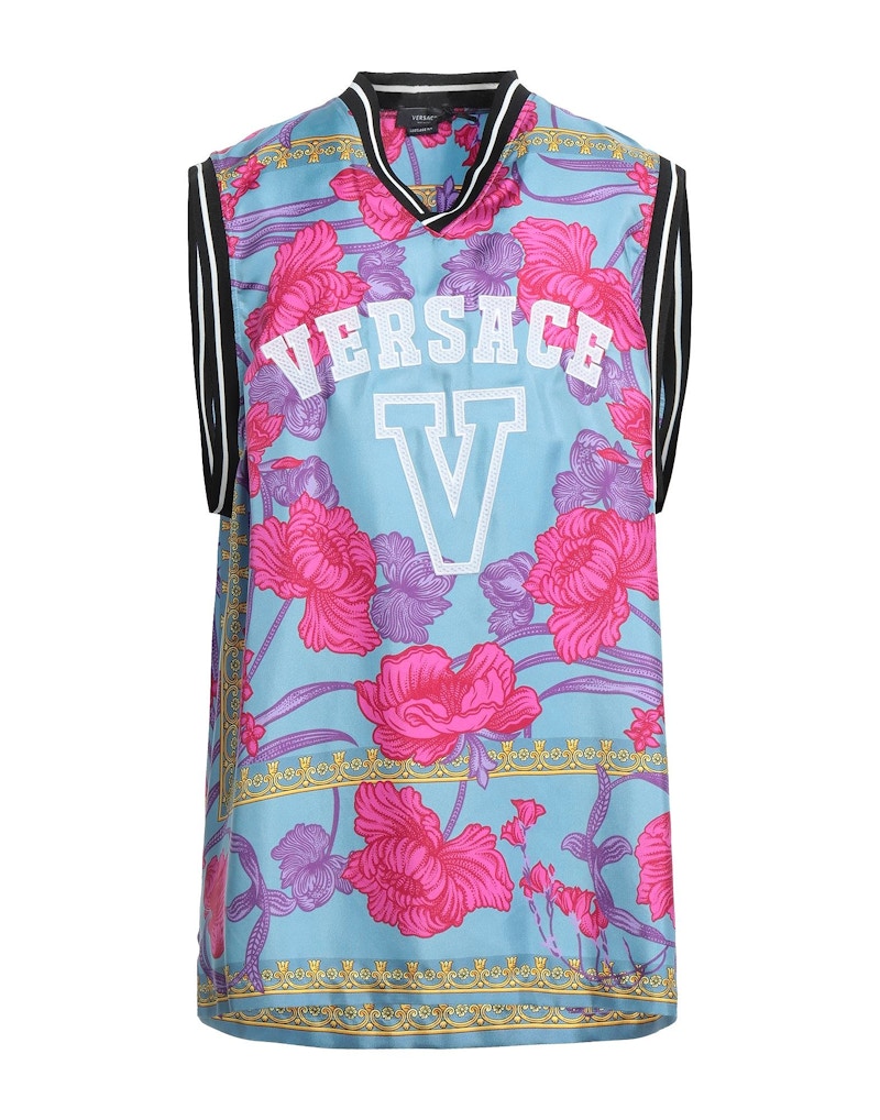 Versace 78 Jersey Tank Top Pastel Blue/Multi