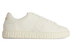 Versace Embroidered Greca White