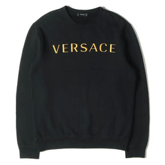 Versace Embroidered Logo Sweatshirt Black