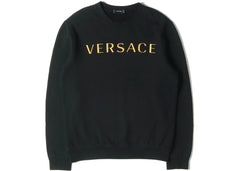 Versace Embroidered Logo Sweatshirt Black