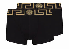 Versace Greca Border Trunks (2 Pack) Black