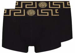 Versace Greca Border Trunks (2 Pack) Black
