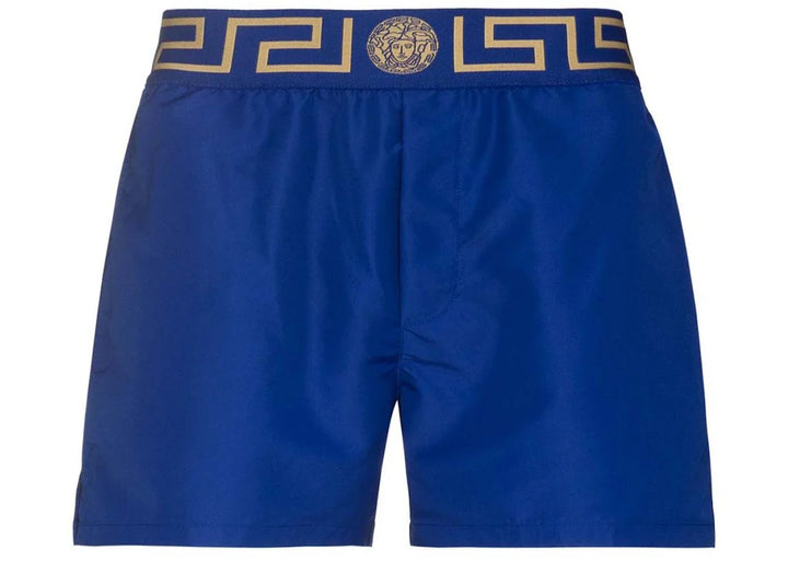 Versace Greca Key Swim Shorts Royal Blue