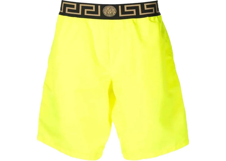 Versace Greca Long Swim Shorts Fluo Yellow/Black