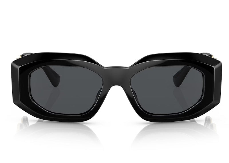 Versace Irregular Sunglasses Black/Dark Grey (VE4425U)