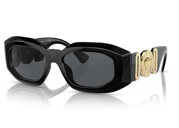 Versace Irregular Sunglasses Black/Dark Grey (VE4425U)