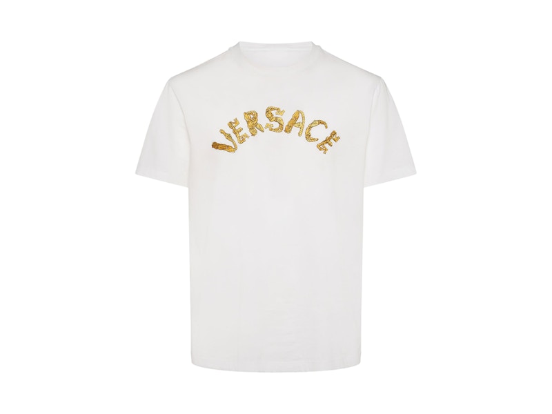 Versace Seashell Baroque T-Shirt White/Gold