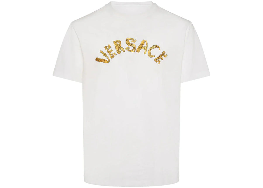 Versace Seashell Baroque T-Shirt White/Gold