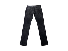 Versace Straight Leg Embroidered Logo Jeans Black