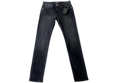 Versace Straight Leg Embroidered Logo Jeans Black