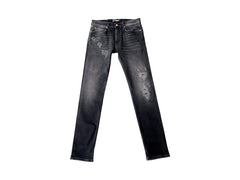 Versace Stretch Embroidered Logo Jeans Black