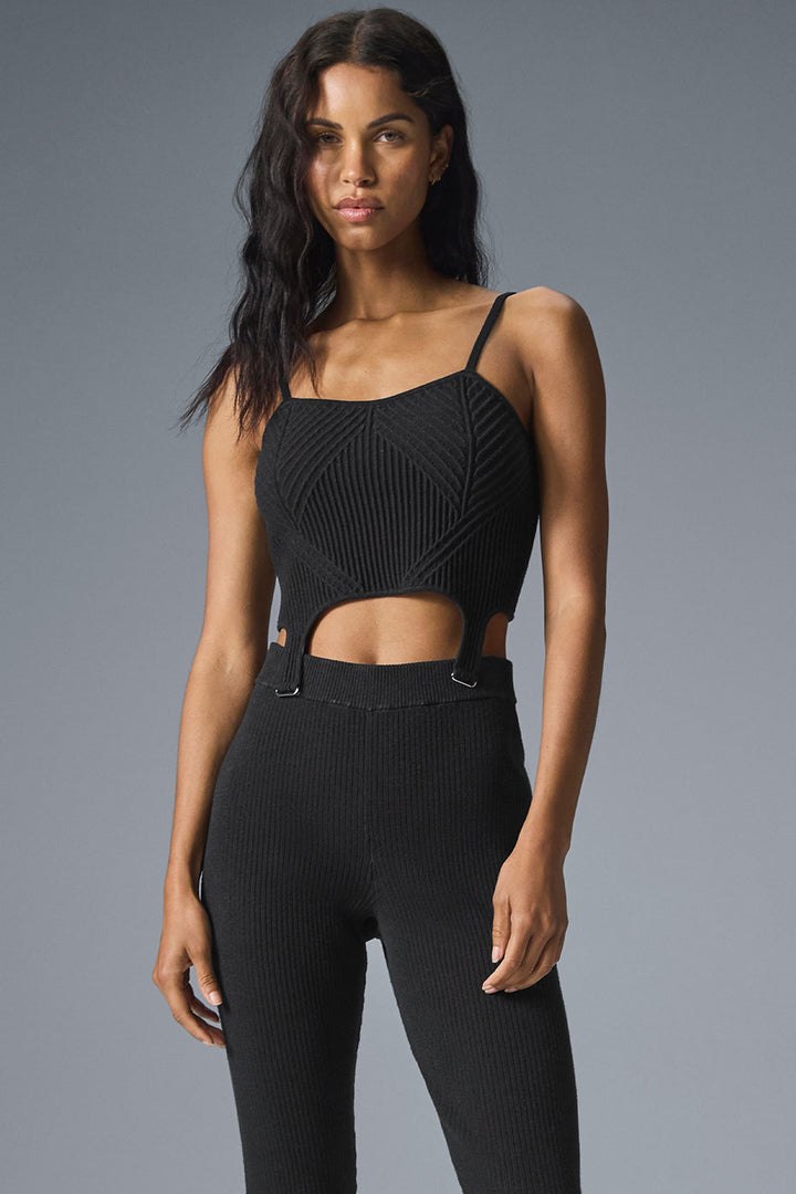 Denim Knit Garter Tank