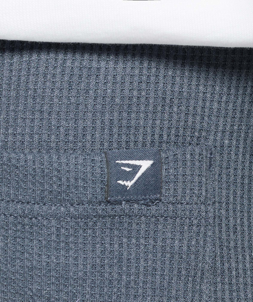 Gymshark Waffle Shorts Titanium Blue
