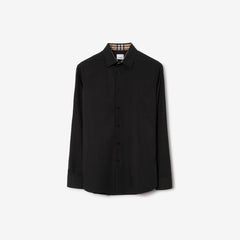 Burberry Slim Fit Stretch Cotton Shirt black