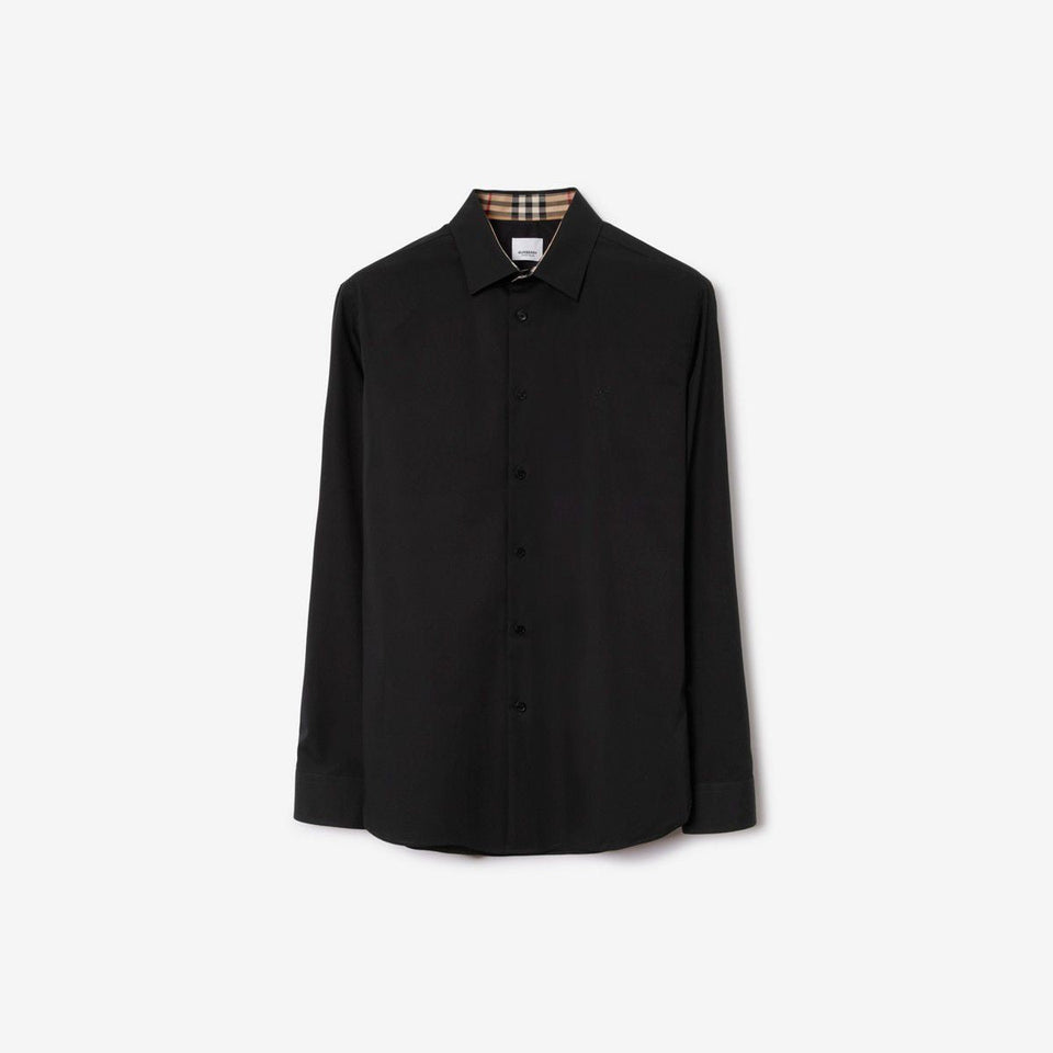 Burberry Slim Fit Stretch Cotton Shirt black