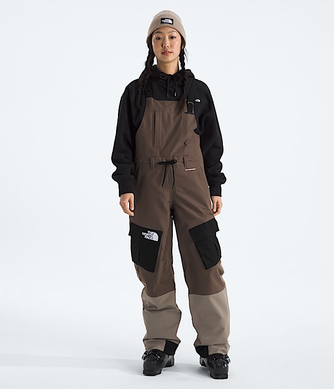 The North Face Women Dragline Bibs Blue Flax/Twilight Galaxy/TNF Black TNF Black/Smokey Brown