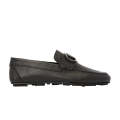 Valentino Driving Plaque Slip-On Loafer Black