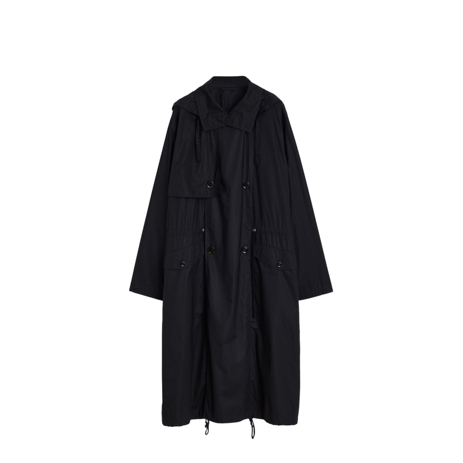 Light Ventile Cotton Trench in Blue