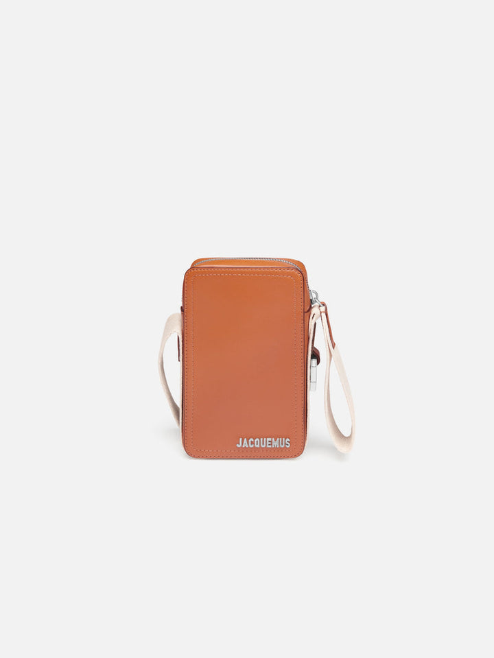 Jacquemus The Vertical Cuerda Smoothed Leather Structured Bag Light Brown