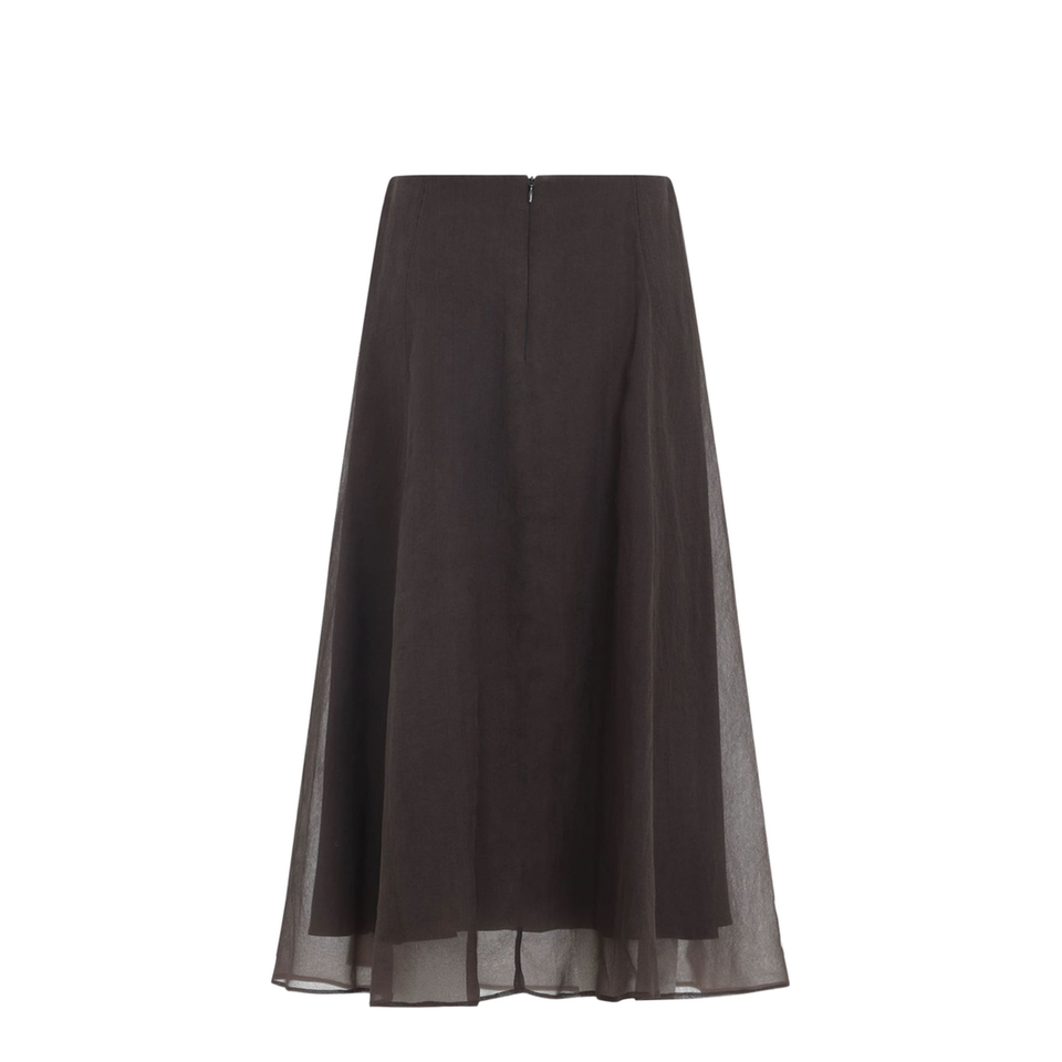 Silk Midi Skirt