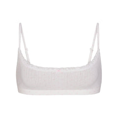 Lightweight Cotton Pointelle Scoop Bralette