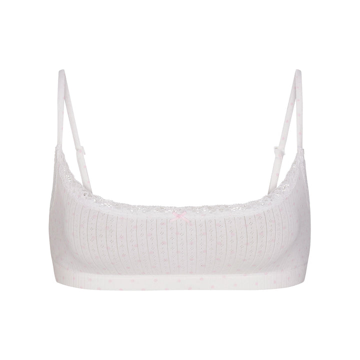 Lightweight Cotton Pointelle Scoop Bralette