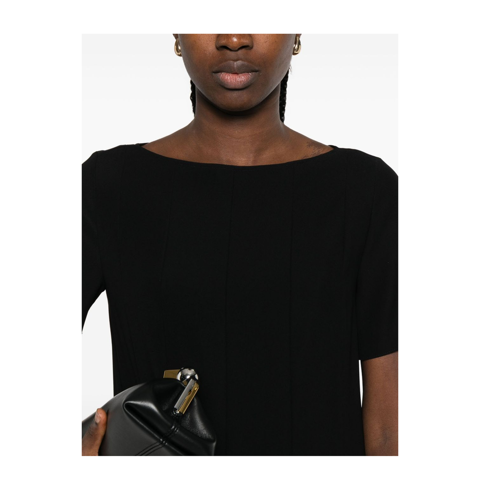 Technical Cady Dress with Pleats
