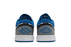 Air Jordan 1 Low Light Grey And Dark Marina Blue