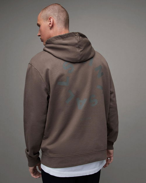 Tierra Pullover Circle Logo Hoodie Mid Brown