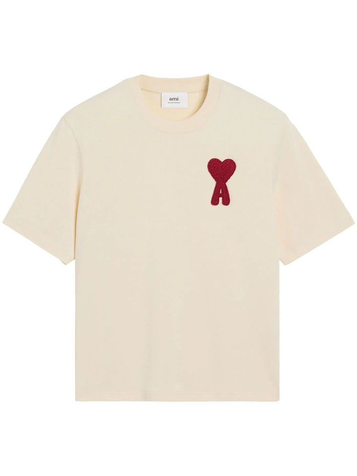 AMI Paris Ami de Coeur-patch cotton T-Shirt