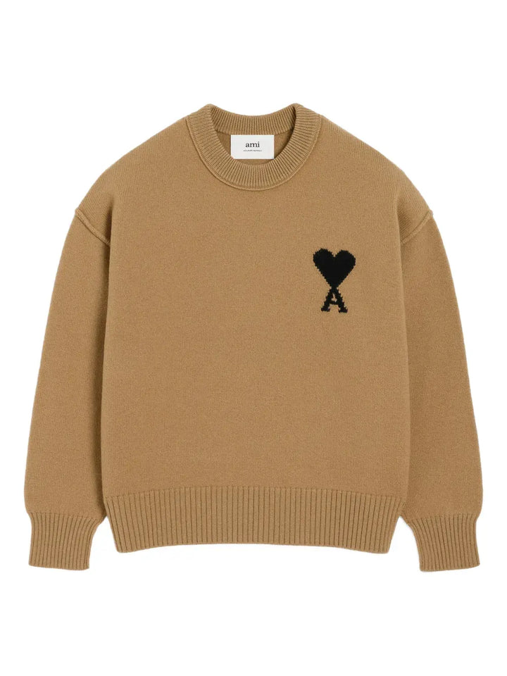 AMI Paris Ami de Coeur sweater bronze
