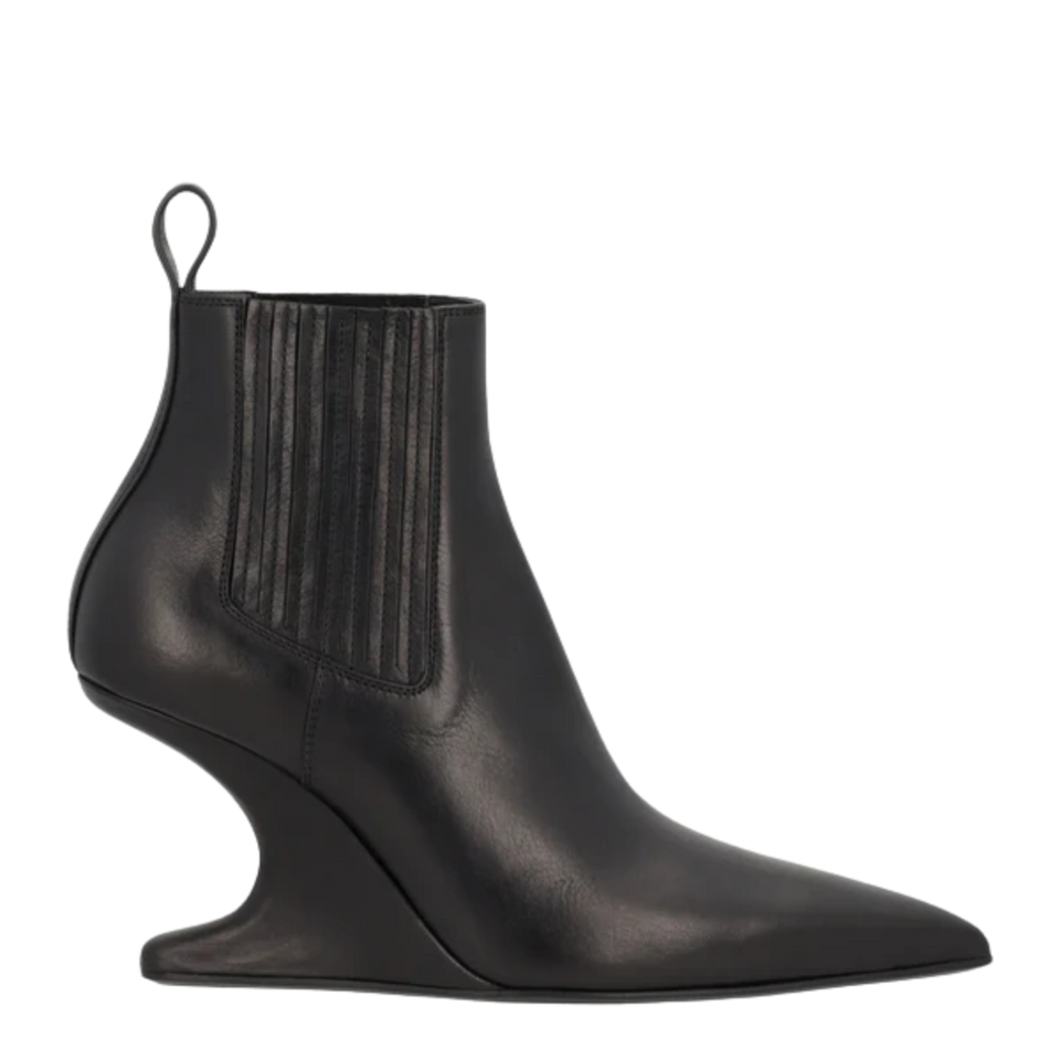 Rick Owens 80mm Sharp Ankle Boots Black