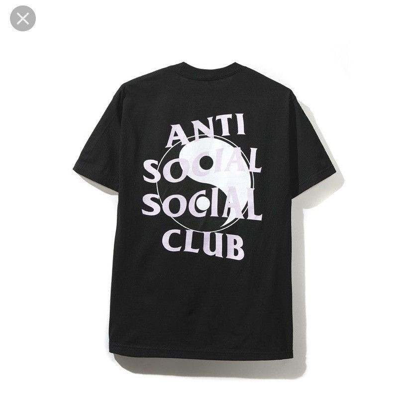 Anti Social Social Club Whisper T-Shirt Shirt Yin Yang Black Pink White