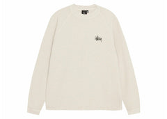 Stussy Raglan Thermal L/S Crew Bone