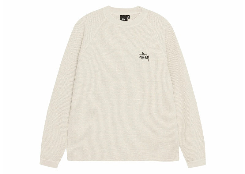 Stussy Raglan Thermal L/S Crew Bone