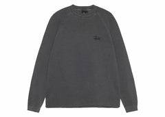 Stussy Raglan Thermal L/S Crew Washed Black